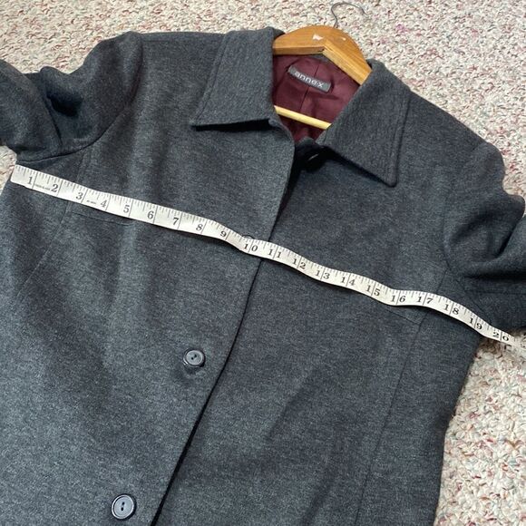 Vintage Annex Dark Grey Longline Blazer Jacket Womens Size 12 - Picture 5 of 8